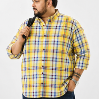 Yellow Multicolor Plaid Shirt