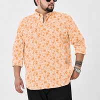 Peach Floral Print Shirt