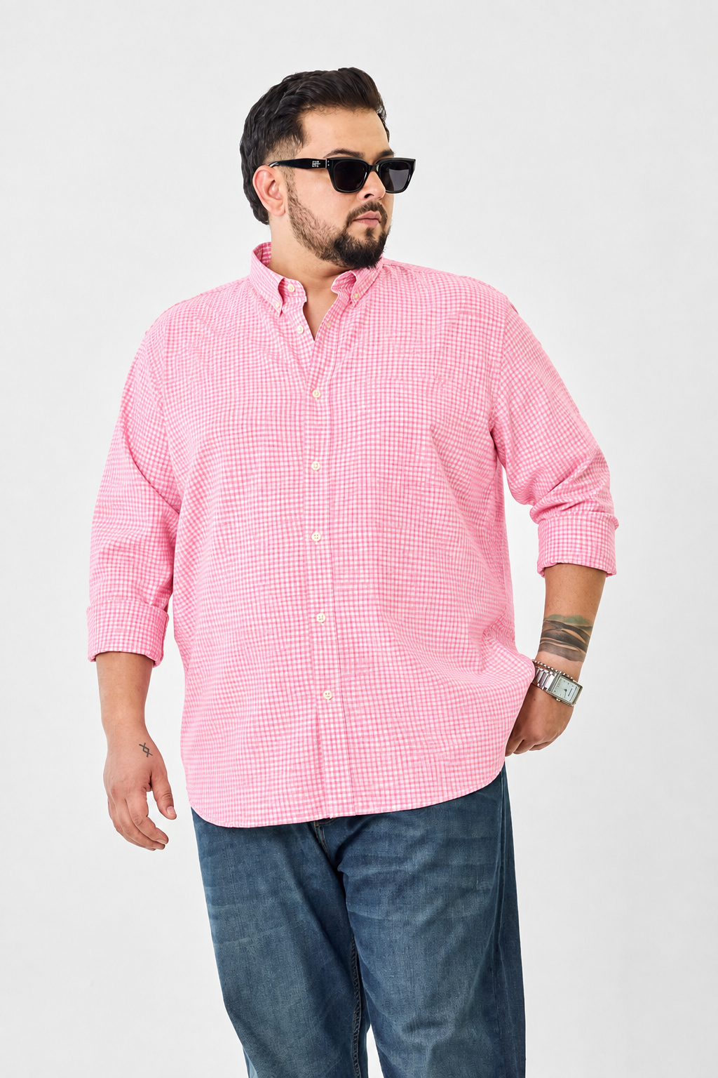 Pink Gingham Shirt