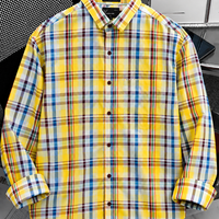 Yellow Multicolor Plaid Shirt