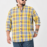 Yellow Multicolor Plaid Shirt