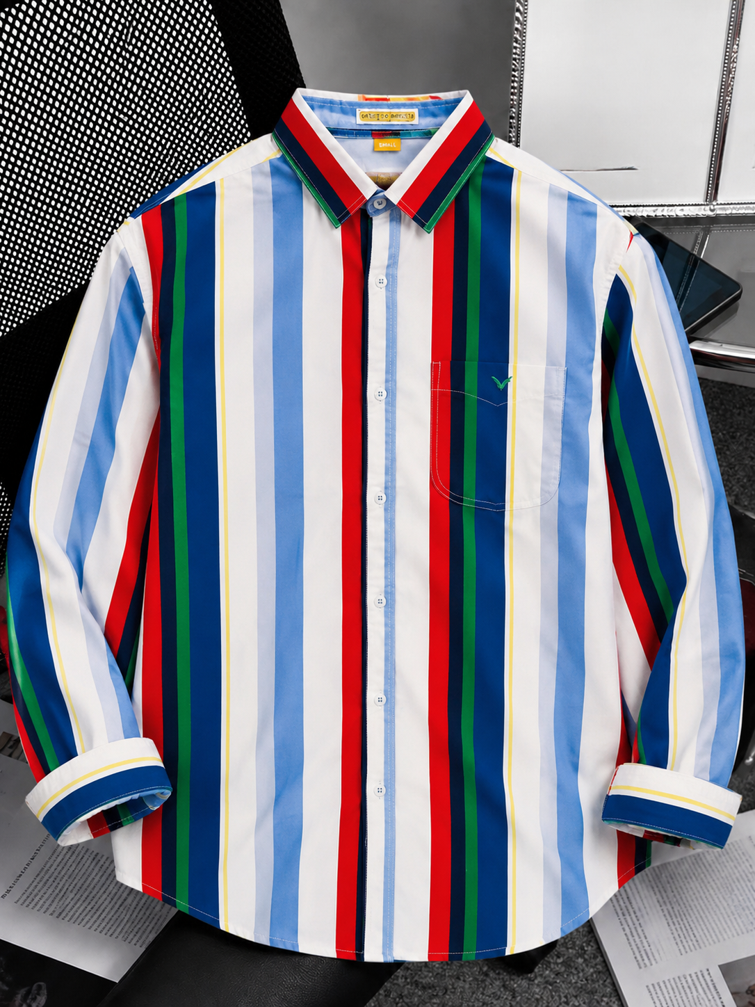 Multicolor Vertical Striped Shirt
